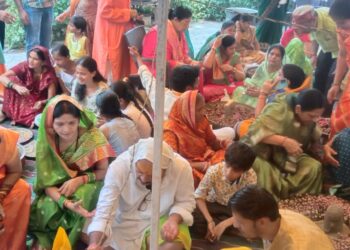 कटनी में भगवान परशुराम मंदिर में हुआ शिवलिंग निर्माण एवं रुद्राभिषेक