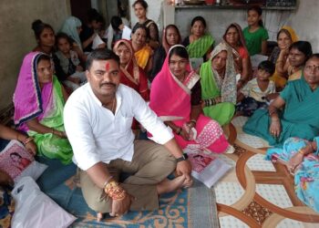 भाजपा मंडल अध्यक्ष ने दलित बहिनों के साथ मनाया राखी का त्योहार