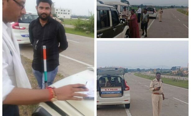 नवागत यातायात थाना प्रभारी सतीश कुमार मांझी के नेतृत्व में ट्रैफिक पुलिस द्वारा कस्बा एवं हाईवे पर चार पहिया गाड़ियों की चेकिंग की गई