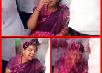 DM को जनता ने फूलो से सजा कर विदा किया