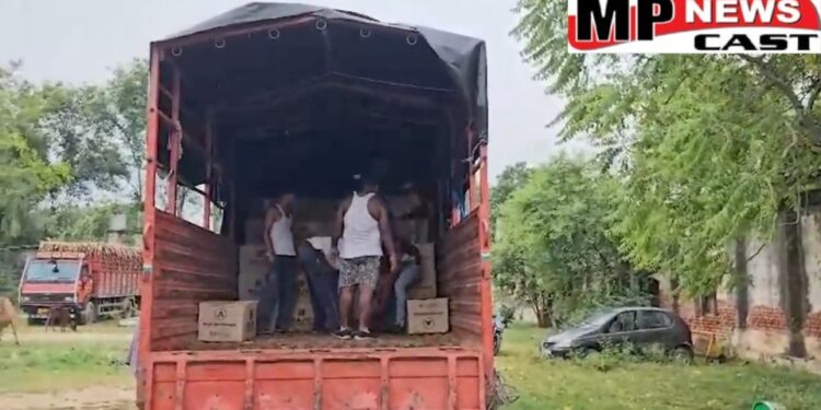 1 करोड़ 5 लाख की अवैध अंग्रेजी शराब.पुलिस ने पकड़ी VIDEO