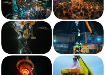 *डोंगरगढ श्री हनुमान चौक की 66,555 रु, की मटकी गोंदिया व दुर्ग की टोली ने लुटी हनुमान भक्तो ने किया डोले का भव्य स्वागत व दही लूट का आयोजन*