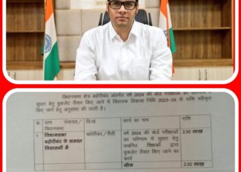 कलेक्टर के नवाचार में सहयोग के लिए बहोरीबंद विधायक भी आगे आए  विद्यार्थियों के लिए उपयोगी बुकलेट प्रकाशन के लिए विधायक निधि से 2.50 लाख की राशि देने जारी किया पत्र