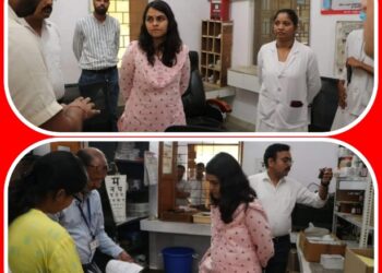 कलेक्टर सुश्री ऋजु बाफना ने किया स्वास्थ्य केन्द्रों का निरीक्षण