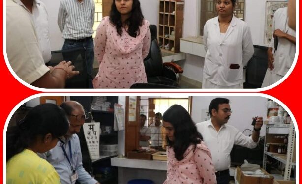 कलेक्टर सुश्री ऋजु बाफना ने किया स्वास्थ्य केन्द्रों का निरीक्षण