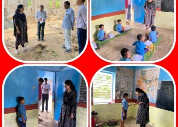 कलेक्टर डॉ. सलोनी सिडाना ने आंगनवाड़ी केन्द्र और प्राथमिक शाला झंडाटोला का निरीक्षण किया