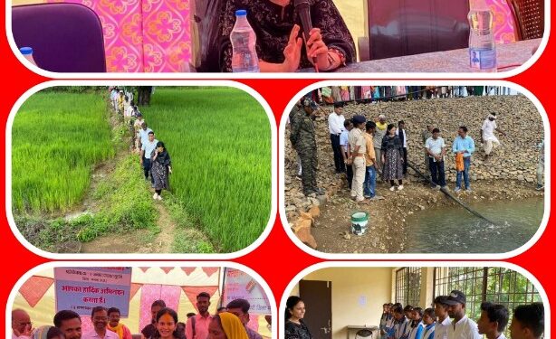 कलेक्टर डॉ. सलोनी सिडाना ने बुधवार को डुमारी के खेत-तालाब का निरीक्षण किया