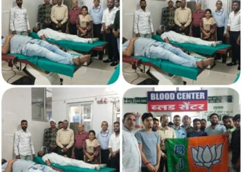 रक्तदान मरीजों के लिए एक महादान   इंडेक्स समूह और भाजपा कार्यकर्ताओं द्वारा रक्तदान शिविर का आयोजन
