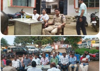 पंडालों और जुलूस में बजाए भक्ति गाने,फिल्मी गाने बजे तो होगी कार्रवाई  उमरियापान थाना प्रांगण में हुई शांति समिति की बैठक,नायब तहसीलदार और थाना प्रभारी ने दिए आवश्यक निर्देश