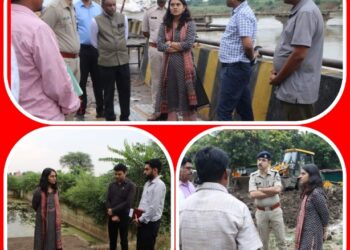 कलेक्टर एवं एसपी ने गणेश प्रतिमा विसर्जन स्थल का किया निरीक्षण
