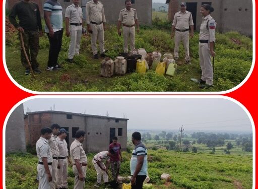 बहोरीबंद पुलिस द्वारा अवैध शराब के विरूद्ध की गई कार्यवाही