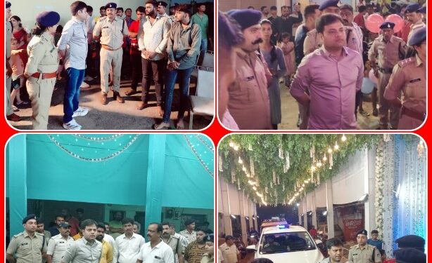 एसपी अभिजीत रंजन ने पुलिस बल के साथ किया शहर का भ्रमण : गणेश उत्सव के दौरान सुरक्षा व्यवस्था की ली जानकारी