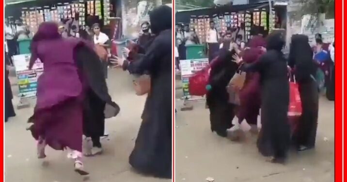 प्रेमी को लेकर सड़क पर भिड़ गई दो लड़कियां  वीडियो सोशल मीडिया पर हो रहा है वायरल