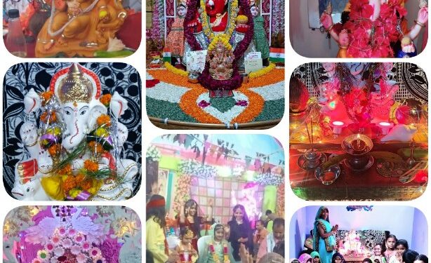 स्लीमनाबाद मटवारा ग्राम में गणेश महोत्सव बड़ी धूमधाम से मनाया जा रहा