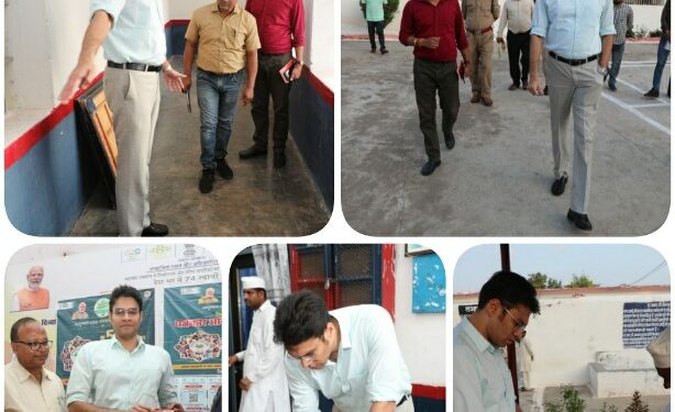 जिला जेल में पुस्तकालय की स्थापना हेतु कक्ष का औचक निरीक्षण करने पहुंचे कलेक्टर  जेल अधीक्षक श्री चतुर्वेदी को पुस्तकालय स्थापना हेतु सभी जरूरी प्रबंध करने के दिए निर्देश