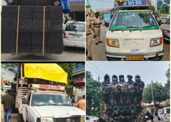 माननीय न्यायालय के निर्देशों व नियमों का उल्लंघन करने वाले 25 से अधिक डी.जे. संचालकों पर कार्यवाही की गई!