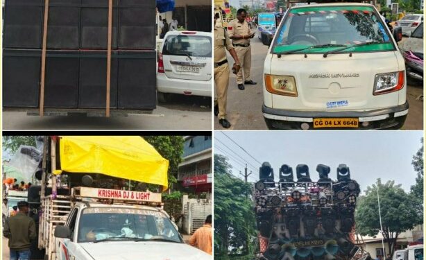 माननीय न्यायालय के निर्देशों व नियमों का उल्लंघन करने वाले 25 से अधिक डी.जे. संचालकों पर कार्यवाही की गई!