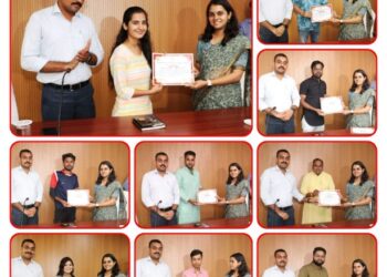 जिला निर्वाचन अधिकारी ने मतदाता जागरूकता प्रतिभागियों को वितरित किये प्रमाण पत्र