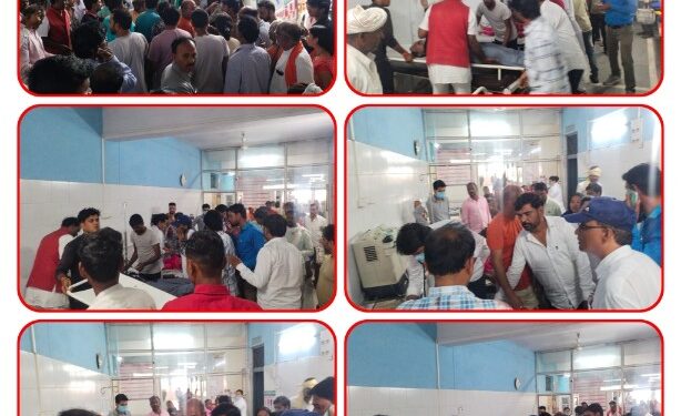 अज्ञात कारणों से खमरा रोड स्थित डेहरिया क्लीनिक में गोलीबारी…*  *डॉक्टर एमके डेहरिया सहित दंपती को लगी गोली..हालत गंभीर…..*  *आरोपी ने भी अपने आप को मारी गोली!*  *अमरवाड़ा डॉक्टर उनकी पत्नी को गोली मारी दोनों घायल*  *सोनपुर मल्टी छिंदवाड़ा का निवासी आरोपी*गोली मारने का कारण अज्ञात*