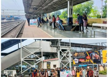 *राष्ट्रीय सेवा योजना इकाई दिग्विजय महाविद्यालय ने रेलवे स्टेशन, बस स्टेशन में किया श्रमदान*