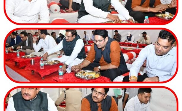 उद्योगपतियों को बुंदेली व्यंजन के साथ किया गया स्वागत उद्योगपतियों को खूब भाया बुंदेली व्यंजन