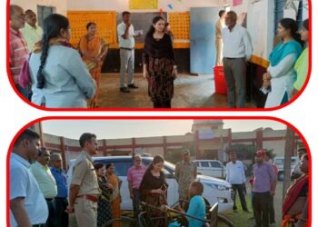 कलेक्टर एवं एसपी ने किया मतदान केन्द्रों का किया निरीक्षण