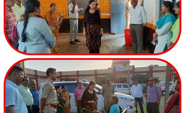 कलेक्टर एवं एसपी ने किया मतदान केन्द्रों का किया निरीक्षण