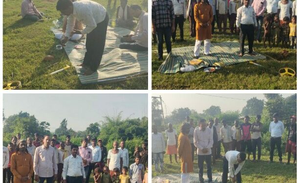 ग्राम पंचायत भटगवां के आश्रित ग्राम भटगवां भसेडा गढवास और झुनकी मे नलजल योजना की भूमिपूजन किया गया