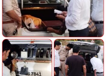 वाहनों से हूटर आदि हटाने की हुई कार्रवाई