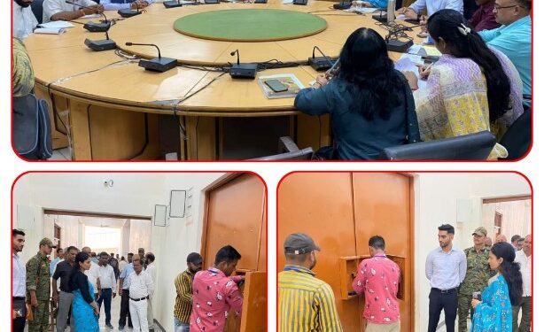 ईव्हीएम एवं व्हीव्हीपीएटी का प्रथम रेंडमाईजेशन गोलमेज सभाकक्ष में संपन्न हुआ