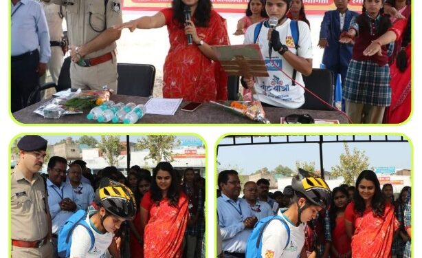नेशनल साइकिलिस्ट सुश्री आशा मालवीय ने कलेक्टर एवं ज़िला निर्वाचन अधिकारी सुश्री ऋजु बाफना व पुलिस अधीक्षक श्री अमित कुमार की मौजूदगी में दिलायी मतदान की शपथ।