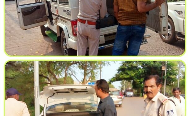 कोतवाली पुलिस ने 10 वाहनों के खिलाफ की गई कार्यवाही,