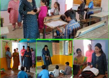 कलेक्टर डॉ. सलोनी सिडाना ने बच्चों से पूछा कितना कोर्स हुआ ?
