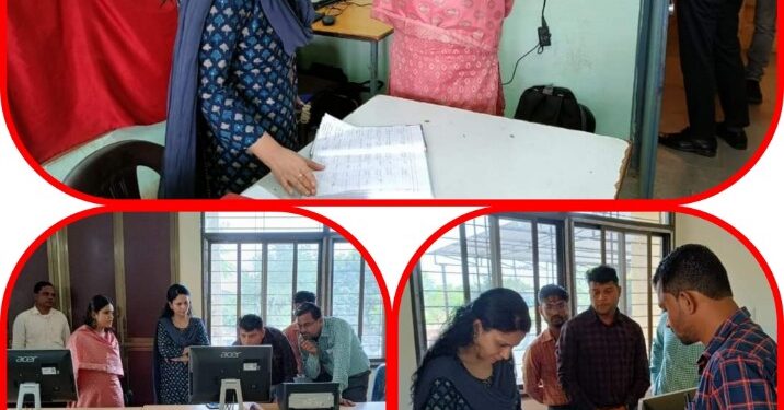 कलेक्टर डॉ. सलोनी सिडाना ने किया बिछिया के नामांकन कक्ष का निरीक्षण