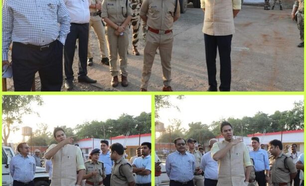 कलेक्टर अवि प्रसाद ने किया कृषि उपज मंडी पहरूआ स्ट्रांग रूम का निरीक्षण