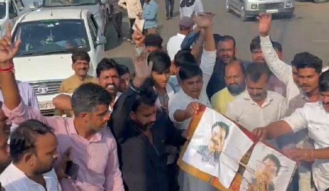 शुजालपुर विधानसभा में घोषित कांग्रेस प्रत्याशी का विरोध…! दारू वाला नहीं चलेगा नहीं चलेगा..!
