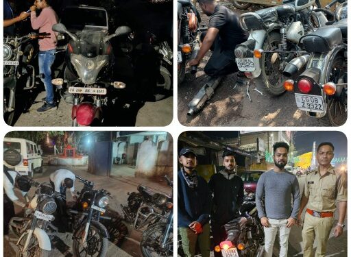 आज 21 अक्टूबर को राजनांदगाव सिटी कोतवाली पुलिस ने 23 वाहन चालकों के खिलाफ मोटर व्हीकल एक्ट के तहत की चालानी कार्यवाही*