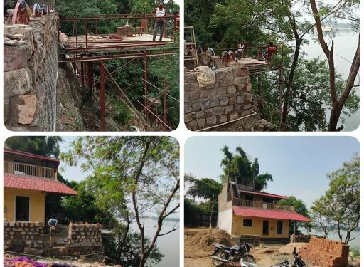 नर्मदा नदी किनारे निर्माण पर प्रतिबन्ध के बावजूद रसूखदारी में धड़ल्ले से हो रहे अवैध भवन निर्माण,जब नपा,टीएनसीपी ने नही दी परमिशन फिर कैसे हो रहे निर्माण..?? VIDEO