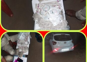 FST टीम की कार्यवाही – जारगी में वाहन क्रमांक एमपी 20 CG 2628 से 11 किलो चांदी एवं 42 ग्राम सोने की जेवर तथा 40 हजार 400 रुपए नगद जब्त