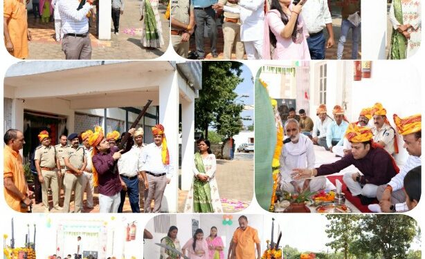 विजयादशमी पर पुलिस लाइन कटनी में हुआ शस्त्रपूजन, पुलिस अधीक्षक श्री अभिजीत रंजन ने की पूजा, शहरवासियों को दी शुभकामनायें