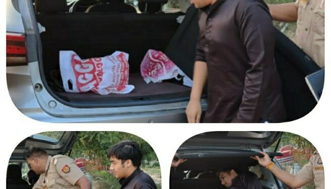 नामी कंस्ट्रक्शन व्यापारी के बेटे का हुआ था अपहरण  परिजनों ने अपहरण की पुलिस को दी थी सूचना  चेकिंग के दौरान अपहरणकर्ताओं को पुलिस ने दबोचा