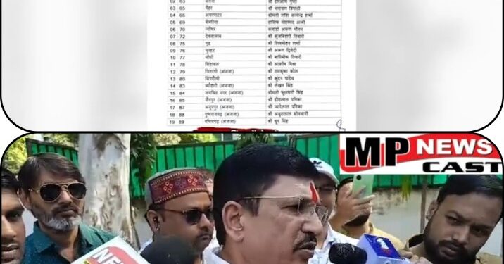 विंध्य जनता पार्टी ने जारी की 25 प्रत्याशियों की सूची, मैहर से चुनाव लड़ेंगे  नारायण त्रिपाठी देखें LIST