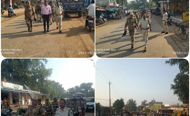 बहोरीबंद कस्बा में तहसीलदार बहोरीबंद एवं थाना प्रभारी बहरीबद के उपस्थिति में अर्धसैनिक बल सीआईएसएफ. एवं थाना स्टाफ द्वारा संयुक्त फ्लैग मार्च किया गया।