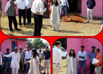कलेक्टर एवं एसपी ने नरसिंहपुर विधानसभा क्षेत्र के शैडो मतदान केन्द्रों का किया निरीक्षण