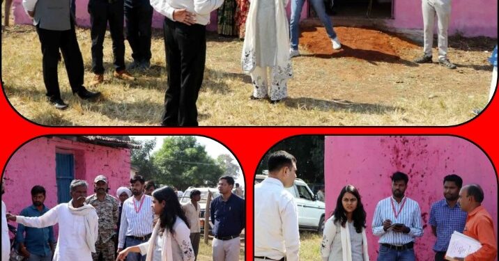 कलेक्टर एवं एसपी ने नरसिंहपुर विधानसभा क्षेत्र के शैडो मतदान केन्द्रों का किया निरीक्षण