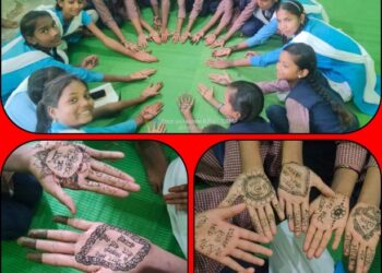छात्राओं ने मेहंदी के माध्यम से दिया मतदाता जागरूकता का संदेश मेहंदी के माध्यम से मतदाताओं को मतदान के लिए किया प्रेरित