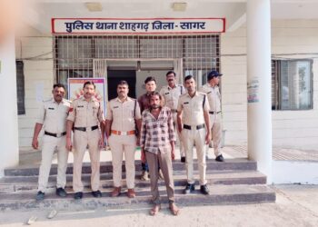 थाना शाहगढ पुलिस द्वारा अंतरराज्यीय अपराधी गुण्डा बदमाश किया गया गिरफ्तार