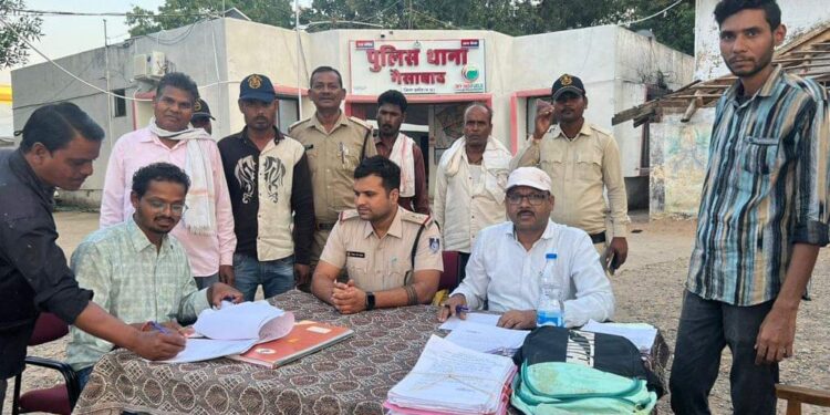 गैसाबाद में प्रतिबंधात्मक कार्यवाही 107-116, 151 आदि के प्रकरण हेतु कैंप लगाया गया
