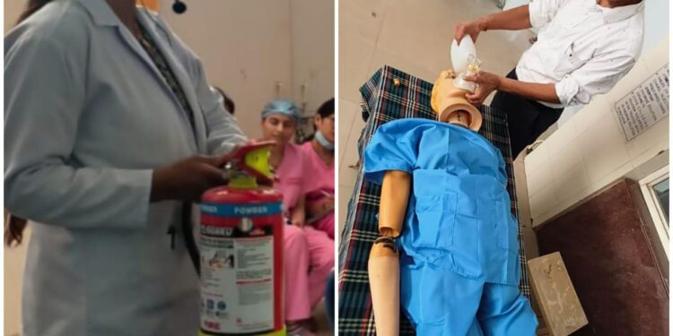 आपदा प्रबंधन के लिए हुआ प्रशिक्षण सहित मॉक ड्रिल का आयोजन किया गया