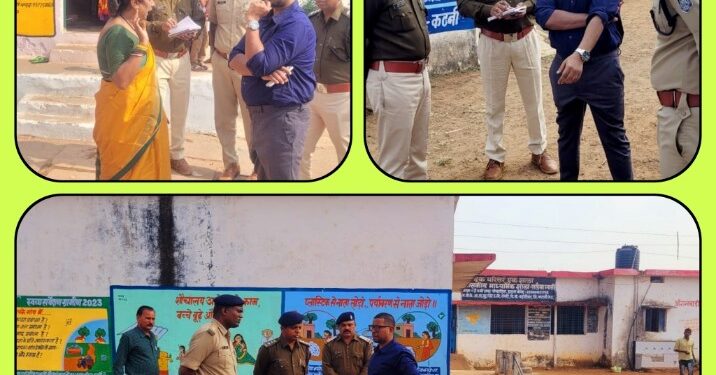 पुलिस प्रेक्षक श्री राजीव स्वरूप ने बहोरीबंद के वल्नरेवल मतदान केन्द्रों का किया निरीक्षण